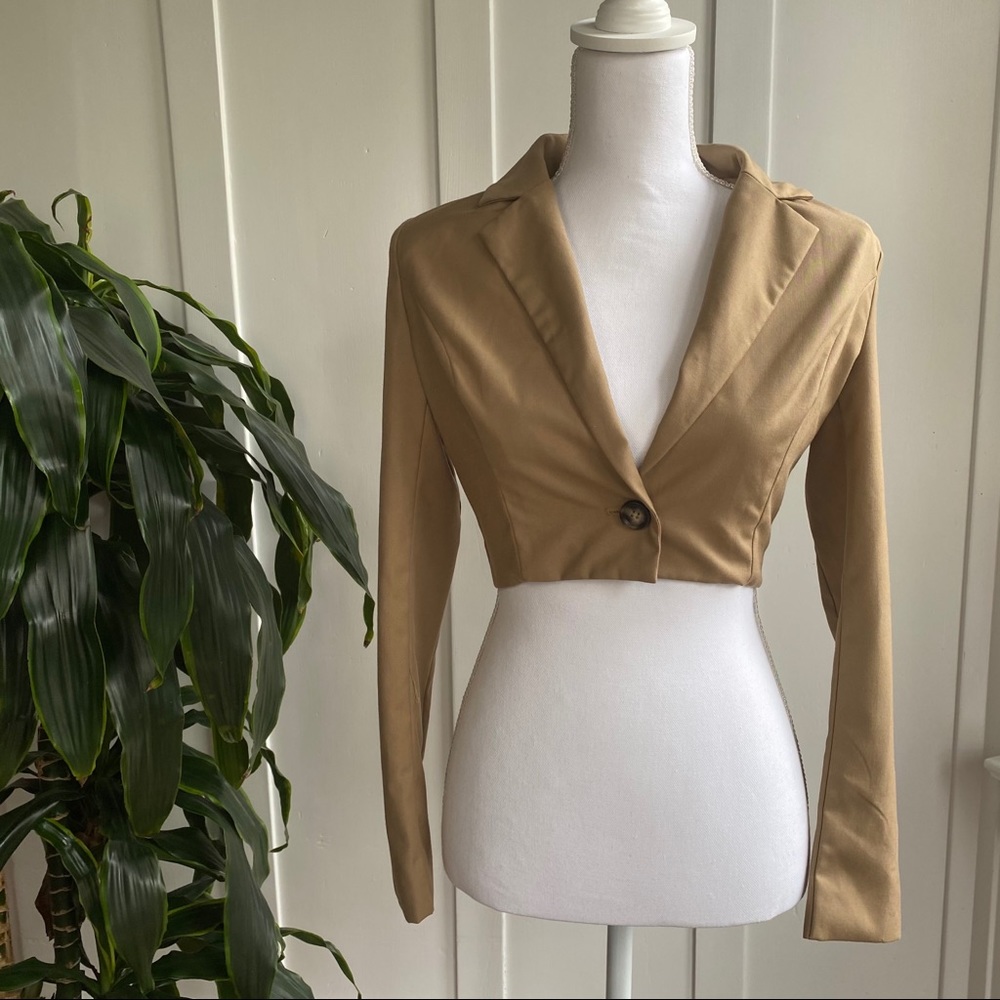 Camel/Tan Cropped Blazer